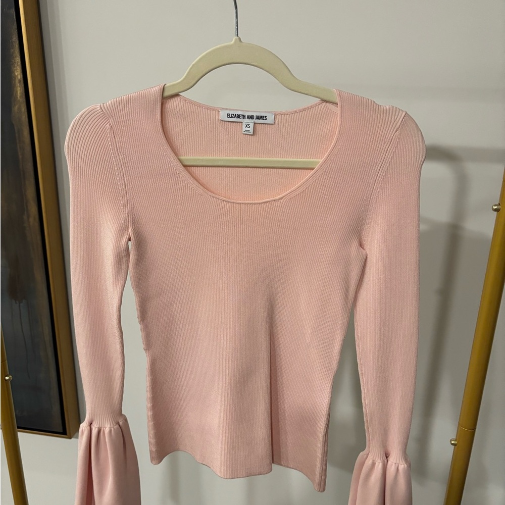 Elizabeth and James Pink Long Sleeve Blouse